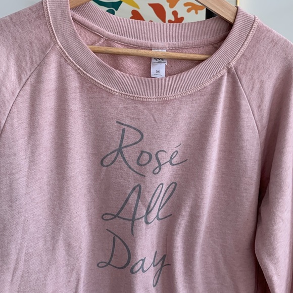 Cowgirl Winery Rosé All Day Crew neck sweatshirt - Picture 2 of 7